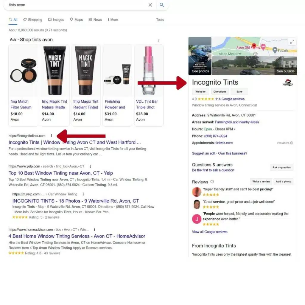 Tints Avon SEO