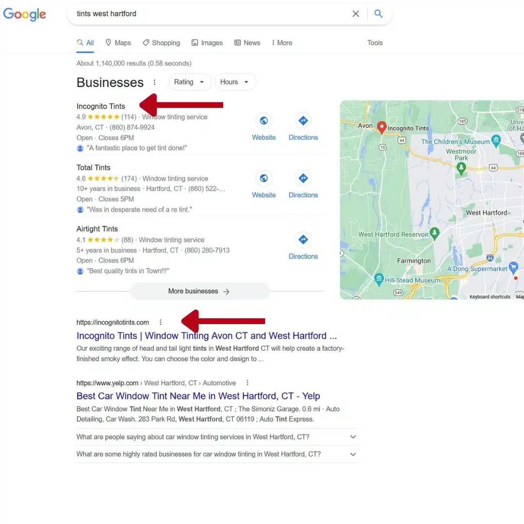 Local SEO Company CT Results