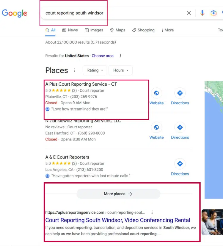 Local SEO Company CT Results