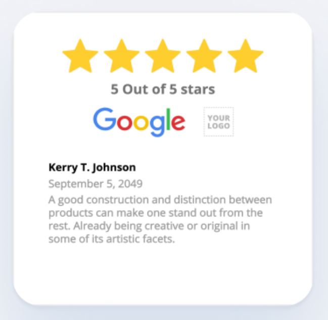 Image of a client 5 star review